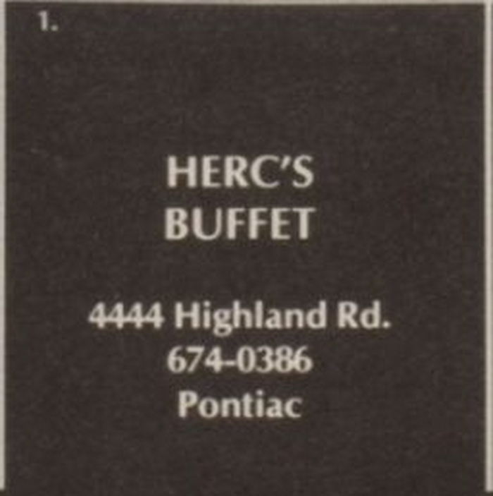 Hercs Beef Buffet - Vintage High School Yearbook Ad (newer photo)